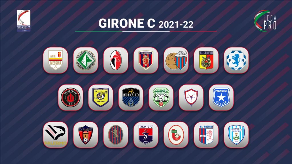 Elenco squadre Girone C Serie C Campionato 2021 2022 ACR Messina