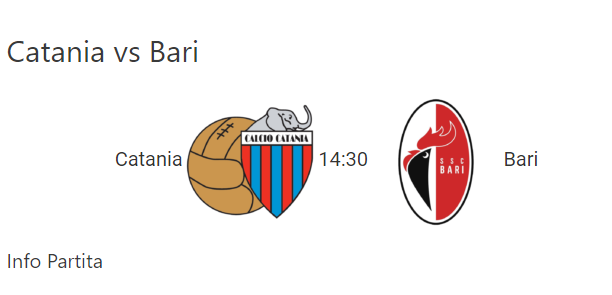 Telecronaca diretta TV Catania Bari 19 settembre 2021 streaming video sky sport eleven partita serie C girone C.jpg
