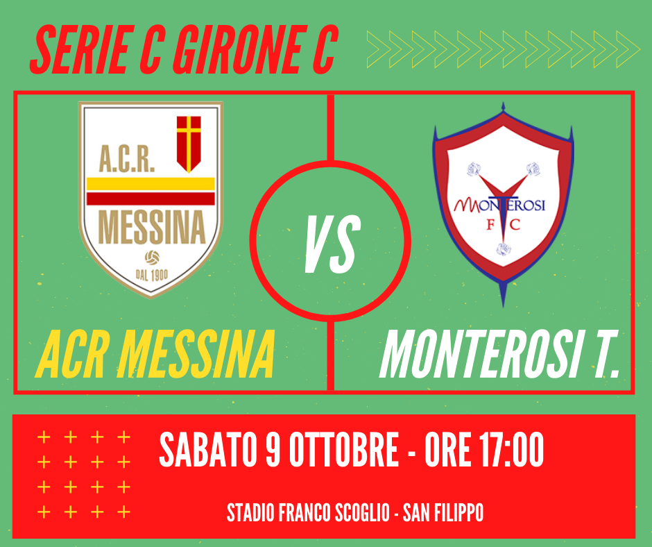 Telecronaca diretta TV Messina Monterosi 9 ottobre 2021 streaming video partita ACR serie C girone C