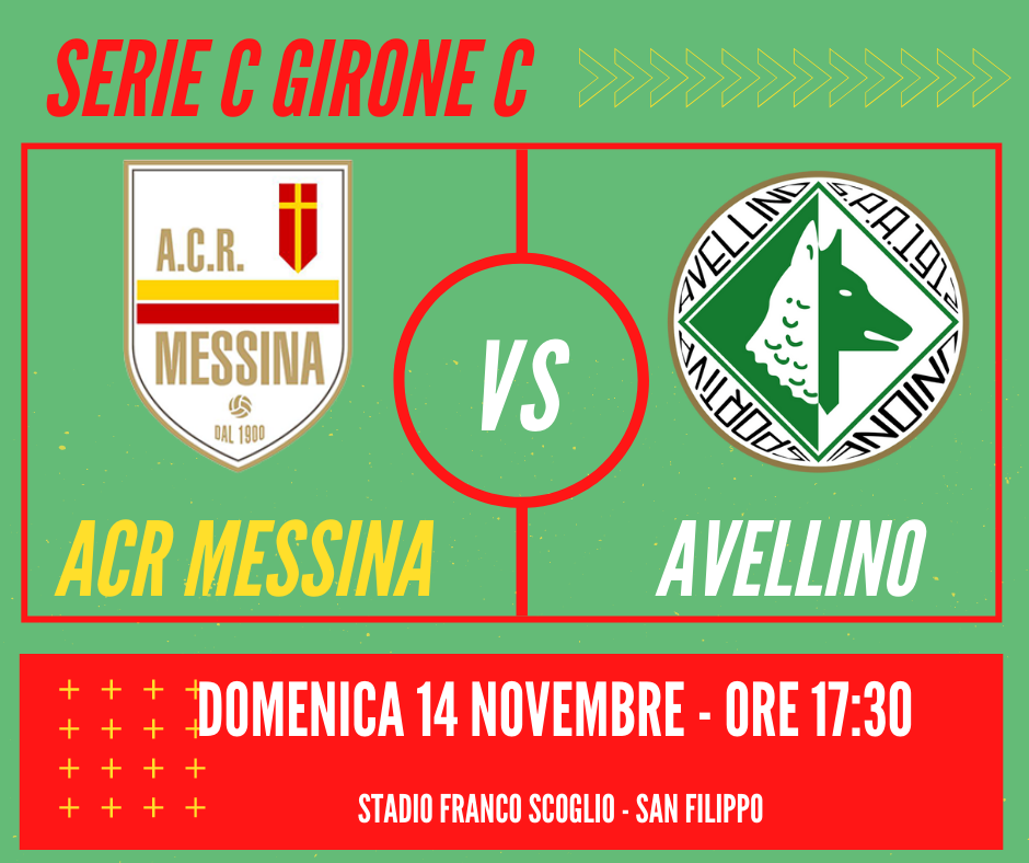 Telecronaca diretta TV Messina Avellino 14 novembre 2021 streaming video partita ACR serie C girone C